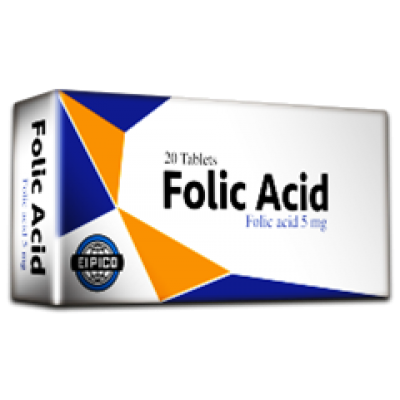 Folic Acid 5 mg EIPICO ( Vitamin B 9 ) 20 tablets
